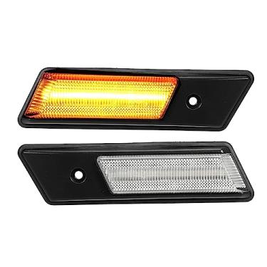 Imagem de X AUTOHAUX 1 par de luz de LED sequencial de lente transparente para BMW E36 1992-1996 indicador indicador de seta de flash dinâmico conjunto de lâmpada amarela