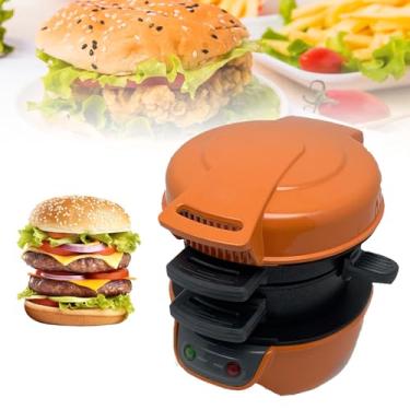 Imagem de Sanduicheira de café da manhã de praia com anel para cozinhar ovos, sanduicheira de hambúrguer. Perfeita para muffins ingleses, croissants, mini waffles, aquecimento de camada dupla