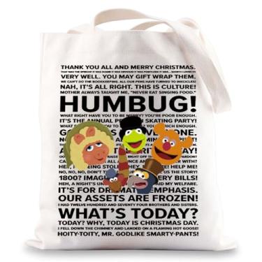 Imagem de JNIAP Bolsa de ombro Carol de Natal Charles & Rizzo & Bob & Tiny Tim & Jacob Gifts Gonzo Rizzo, Humbug, Large