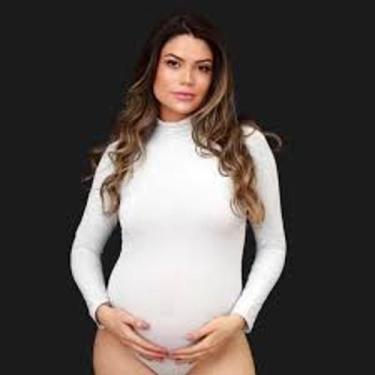 Imagem de Body basico com gola p gestante - KGENTE, Branco, GG