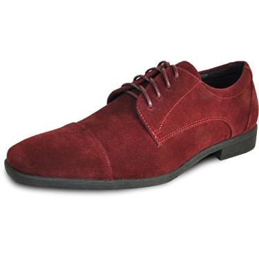 Imagem de VANGELO Sapato social masculino Oxford smoking formal para formatura casamento bico bico médio e largo, Borgonha, 47