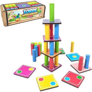 Imagem de Jogo Educativo Torre Inteligente Pedagógico Divertido - MANINHO BRINQU