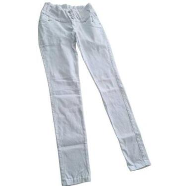 Imagem de Calça Branca Feminina Sarja Shyros Elástico Cigarrete-Feminino