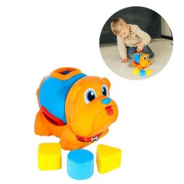 Imagem de Cachorrinho Brinquedo De Encaixar Peças Didático Bulldog - JP Brink