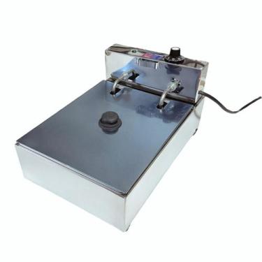 Imagem de Fritadeira Elétrica Industrial Cuba 5L Inox com Tampa  - Casinha Indus
