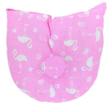 Imagem de Travesseiro para bebê anatômico minasrey dengo 100% algodão, ROSA