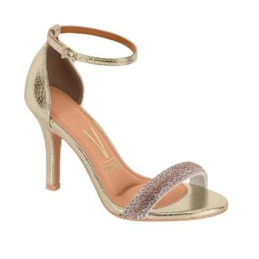 Imagem de Sandalia vizzano salto fino strass ref 6249.1103.29228, 36, Dourado