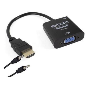 Imagem de Cabo Adaptador Conversor Hdmi Para Vga Com Saída P2 De Áudio - VIL