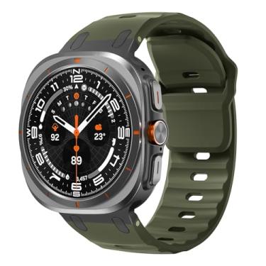 Imagem de Pulseira esportiva de silicone para Samsung Galaxy Watch Ultra de 47 mm masculino/feminino, à prova d'água, macia, compatível com Samsung Watch Ultra, Galaxy Watch 7, Ultra, respirável, correa Reloj