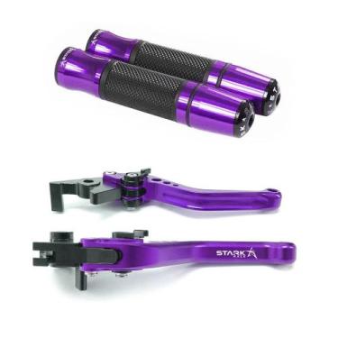 Imagem de Manete Manopla Esportivo Suzuki Gsxr Gsx-r Srad 750 - NoBrand, Roxo