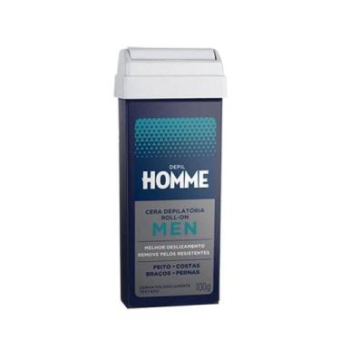 Imagem de Cera Depilatória Roll-on Masculina 100g - Depil Homme - Depil Bella