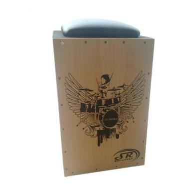 Imagem de Cajon Profissional Inclinado Acústico SR Drums, ANJO BATERA