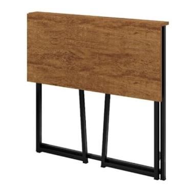 Imagem de Escrivaninha Dobrável Para Trabalho e Estudo Mdf/Aço(CANELA/PRETO)