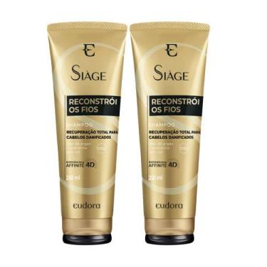 Imagem de Kit 2 Shampoo Siàge Reconstrói os Fios 250ml - Eudora