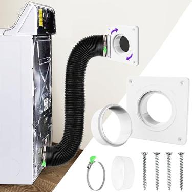 Imagem de Aozzy Placa de parede de ventilação universal para secadora com conexão e desconexão rápida dá uma aparência limpa ao orifício de ventilação do secador feio orifício de ventilação do secador conector