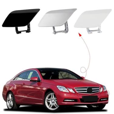 Imagem de CZShiYue Tampa de arruela de farol de substituição de para-choque dianteiro para Mercedes Benz E-Class W207 2010 2011 2012 2013 2078800105 2078800205 (branco, lado direito do passageiro)