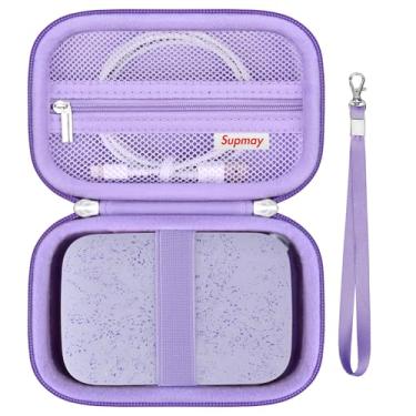 Imagem de Supmay Estojo rígido para impressora fotográfica HP Sprocket portátil 2 x 3 cores instantâneas, impressora portátil Bluetooth sem fio, bolsa de armazenamento com bolso de malha para papel fotográfico,