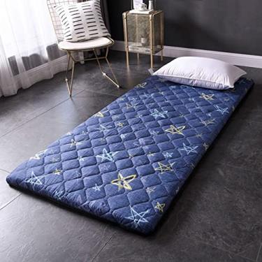 Imagem de Tapete de tatame, colchão futon engrossado, cama de hóspedes, futon japonês, cama japonesa, cama de festa do pijama, tamanho king size, almofada de colchão de tamanho único (Cor: C, Tamanho: 90 x 200