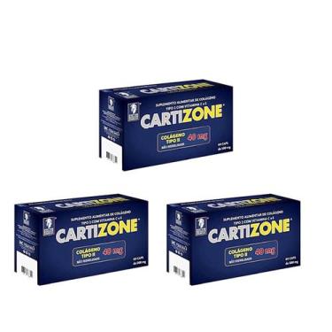 Imagem de Kit 3 Colágeno Tipo 2 Com Vitamina C E 60 Cápsulas Cartizone - Doctor 