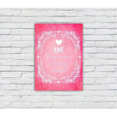 Imagem de Quadro/Placa Decorativa MDF 20x28xm s/ Moldura Tema Namorados - I Love