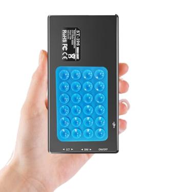 Imagem de JatureClets Luz de telefone de 192 LED com ventosa de silicone 3000 Mah, clipe recarregável, luz de vídeo ajustada, 3 modos de luz, luz de selfie para celular, para selfie, videoconferência, TikTok,