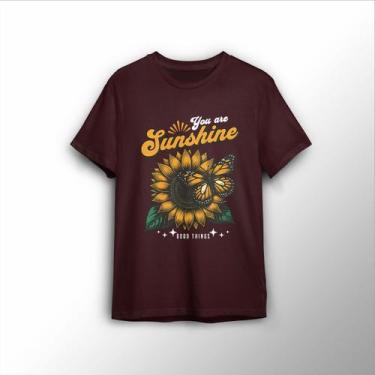 Imagem de Camiseta Personalizada com Estampa De Girassóis, Sunshine - Lobo Sete,
