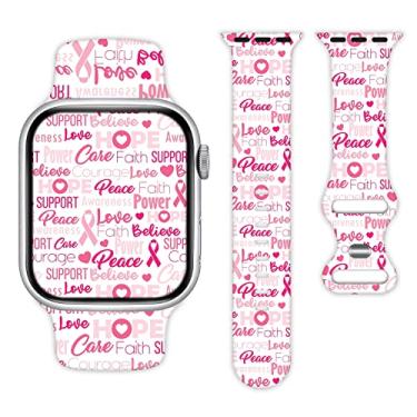 Imagem de Pulseira de silicone de substituição para Apple Watch 10 9 8 7 6 5 4 mm, 44 mm, 45 mm, 49 mm, presente feminino e masculino (38 mm/40 mm/41 mm)