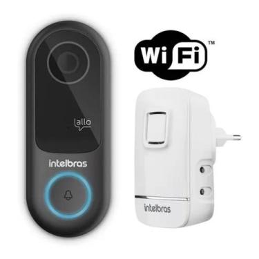 Imagem de Videoporteiro Wifi Allo IVW 3000 E Campainha Cib 100 Intelbras