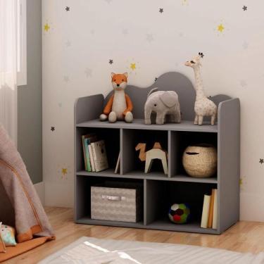 Imagem de Estante Infantil Nuvem 91,8cm x 90,9cm com 5 Nichos 100% MDF - GenialF