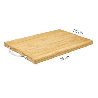 Imagem de Tábua De Corte Legumes Carne Bambu Ecológica C/ Alça 36x26cm - TOP RIO