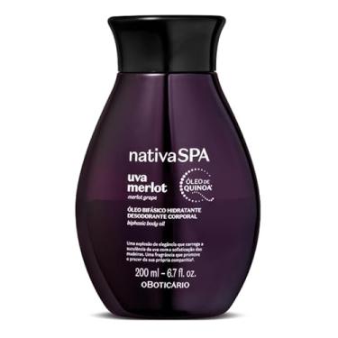Imagem de Óleo Bifásico Hidratante Desodorante Corporal Nativa Spa Uva Merlot 200ml