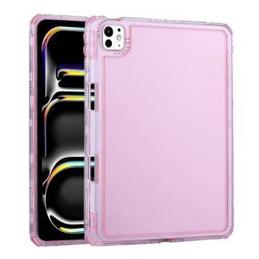 Imagem de Dteck Capa transparente para iPad 11ª/10ª geração de 27.9 cm/27.7 cm (2025/2022) com compartimento de carregamento para lápis, película protetora de tela/caneta incluída, capa fofa protetora traseira