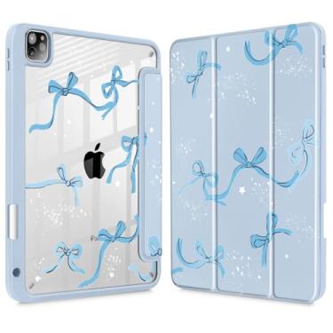 Imagem de Tuiklol Capa para iPad Pro de 11 polegadas M2 2022 geração 4ª - Suporte de lápis embutido à prova de choque, capa traseira transparente transparente adequada para iPad 11 polegadas 2021 2020 2018