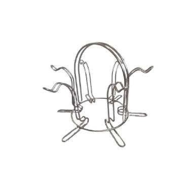 Imagem de Suporte Para Até 6 Copos Taças Vinho Decorativo Em Aço Inox