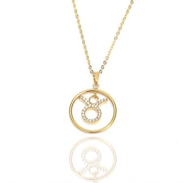 Imagem de Colares com pingente de horóscopo da constelação do zodíaco, colares de astrologia banhados a ouro para mulheres, o melhor presente para aniversário, joias de ano novo, dia das mães, Natal e