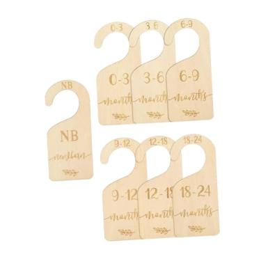 Imagem de menolana 7pcs closet divisores de roupas penduradas divisores de roupas cabide de triagem adorável closet recém -nascido divisores para fotos de fotos recém, Padrão Das Orelhas de Trigo