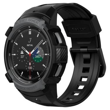Imagem de Capa com pulseira para Galaxy Watch 4 Classic 46 mm Spigen Rugged Armor Pro