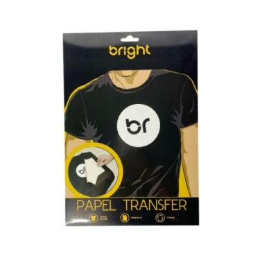 Imagem de Papel Transfer A4 Tecidos Camisetas Algodão Escuros Bright Preto Dark 