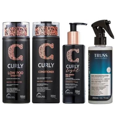 Imagem de Kit Truss Curly - Shampoo Low-Poo 300ml + Condicionador 300ml + Leave-