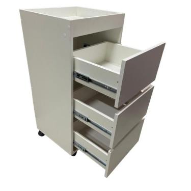 Imagem de Carrinho auxiliar 4 Gavetas Mdf Multiuso Salão de Beleza - Lux Móveis,