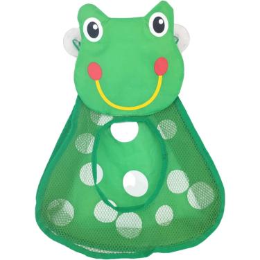 Imagem de Armazenamento de brinquedos de banho de bebê Suporte de brinquedo de bebê pendurado com ventosa, rede de malha de 13 x 16 Organizador de brinquedos de