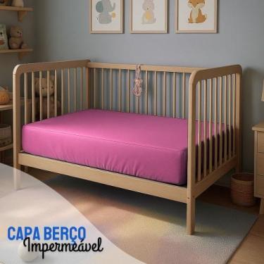 Imagem de Capa Para Colchão Berço Mini Cama Impermeável Com Ziper ROSA BEBÊ - Mi