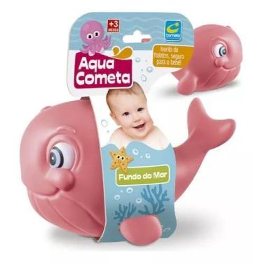 Imagem de Baleia Bebê Brinquedo Grande 18cm Baby Whale Vinil Macio - Cometa Brin