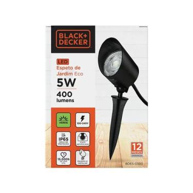 Imagem de Luminária Espeto Jardim Led 5w Luz Verde Black & Decker, 1, Bivolt