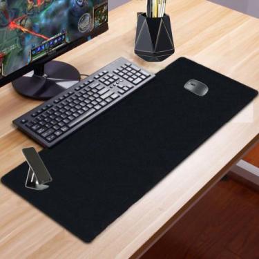 Imagem de MousePad Mesa 70x30 Tapete Impermeavel + porta copo - GENERTOY