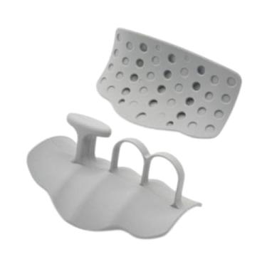 Imagem de rockible 1 par de levantamento de peso Grips Protetor manual sem finger esportes Ginástica Alta almofadas para treinamento de ginástica calistenia de, Cinza