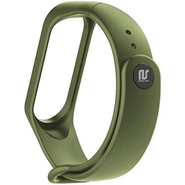 Imagem de Nandos-Store - Pulseira NSmart compatíveis com MI BAND 1/ MI BAND 2 / MI BAND 3 / MI BAND 4 / MI BAND 5 / MI BAND 6 / MI BAND 7 - (MI BAND 7, Verde militar)
