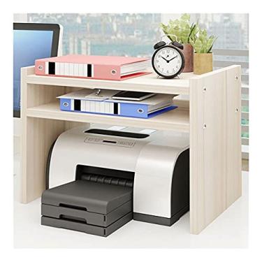 Imagem de FTOQWZXV Suporte de impressora, grande prateleira de armazenamento de mesa, multifuncional de mesa, copiadora, scanner, prateleira, suporte para impressora de mesa, prateleira para impressora