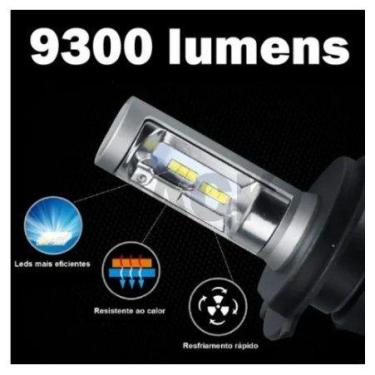 Imagem de Par Lâmpada Super Ultra Led 12/24v H4 9300 Lúmens 6500k 72w - Alfashop