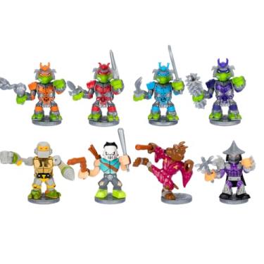 Imagem de Full Set of 8 Unique Characters - Legends of Akedo Teenage Mutant Ninja Turtles, Mini Battling Warriors TMNT Figure with Samurai Deco Ready to Battle, with Unique Weapons, Ready, Fight, Split Strike